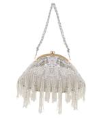 Tasselled Purse Clutch with Wrist Loop