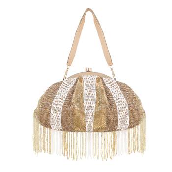 Tasselled Purse Clutch with Wrist Loop 1