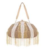 Tasselled Purse Clutch with Wrist Loop