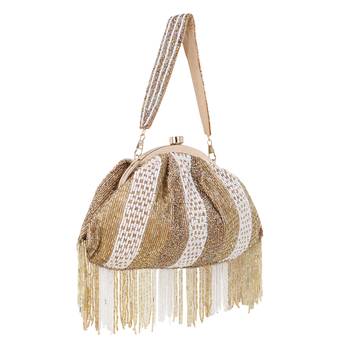 Tasselled Purse Clutch with Wrist Loop 2