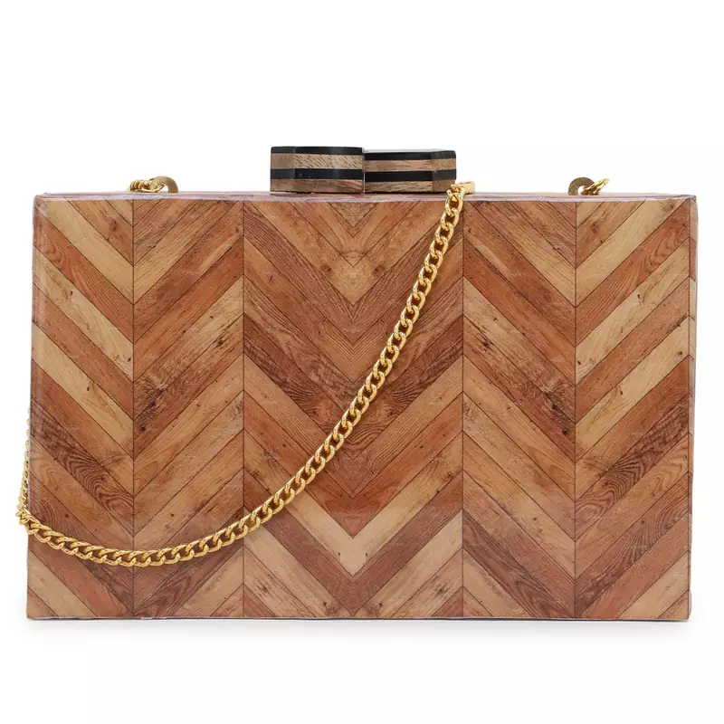 Box Clutch with Chain Strap