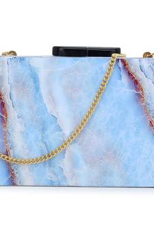 Box Clutch with Chain Strap
