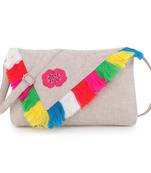 Canvas multicolor  sling bag