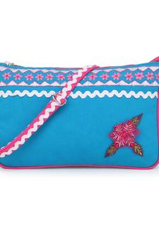 Canvas Blue  sling bag