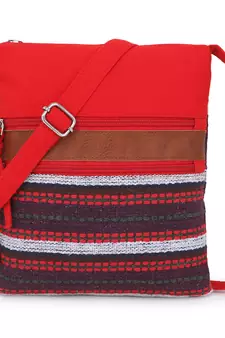 Cotton Red  sling bag