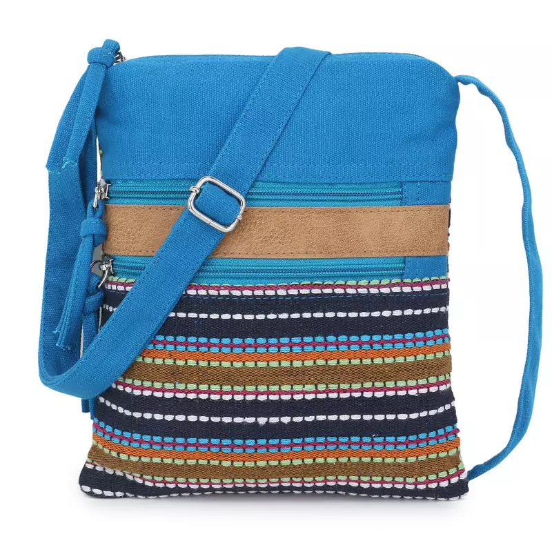Cotton Blue  sling bag