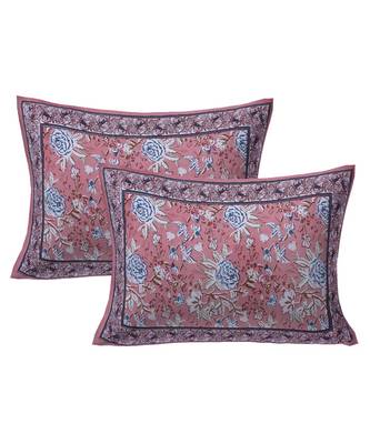 Cotton King Size 240 TC Pink Floret Bed Double Bedsheet 2