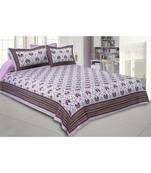 Cotton King Size 240 TC Flickering Bale Pink Double Bedsheet