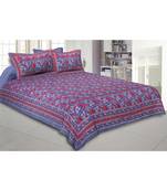Cotton King Size 240 TC Lush Lotus Grey Double Bedsheet