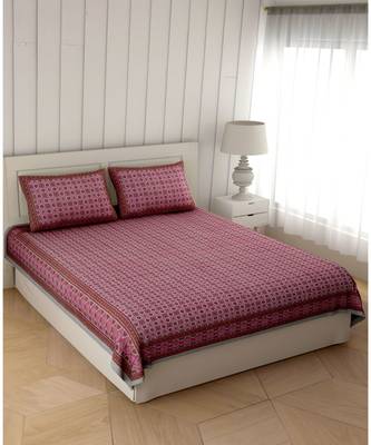 Cotton King Size 240 TC Dazzling Geometry Double Bedsheet 1