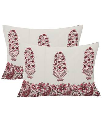 Cotton King Size 240 TC Purple Gamla Hand Block Print Double Bedsheet 2