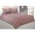 Cotton King Size 240 TC Pink Floral Festoon Hand Block Print Double Bedsheet