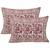 Cotton King Size 240 TC Pink Floral Festoon Hand Block Print Double Bedsheet