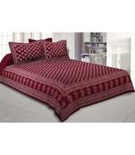 Cotton King Size 240 TC Bubbly Balls Hand Block Print Double Bedsheet