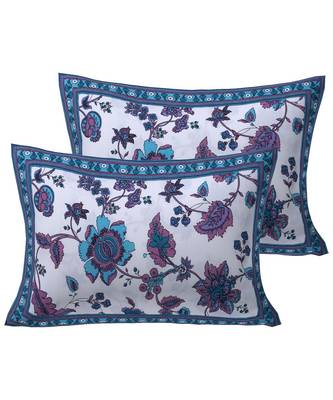 Cotton King Size 240 TC Blue Jungle Jamboree Double Bedsheet 2