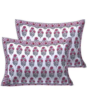 Cotton King Size 240 TC Pink Floral Corsage Double Bedsheet 2