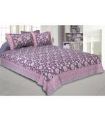 Cotton King Size 240 TC Grey Floral Flavor King Size Bedsheet