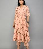 Peach Anarkali Dress set