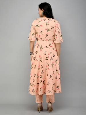 Peach Anarkali Dress set 2