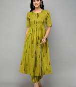 Green Anarkali Kurti Set