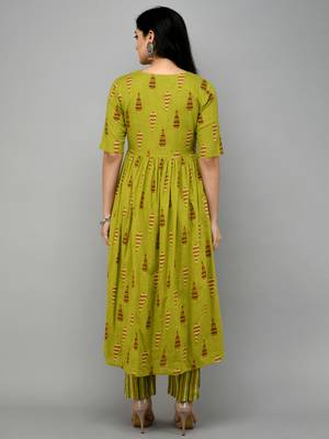 Green Anarkali Kurti Set 2