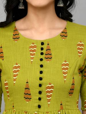 Green Anarkali Kurti Set 5
