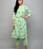 Pista Green Kurti Set