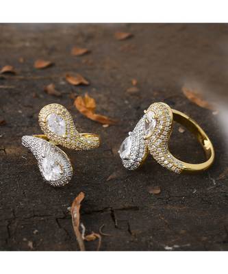 golden silver delicate ring 1