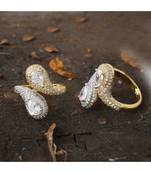 golden silver delicate ring