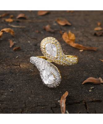 golden silver delicate ring 2