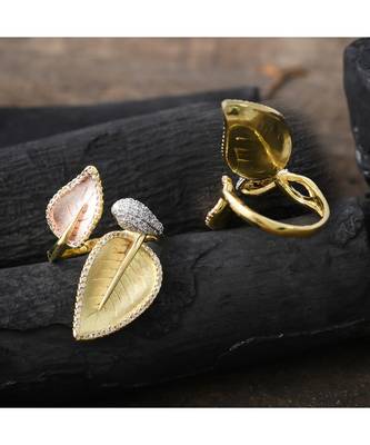 rose gold classy designer ring 1