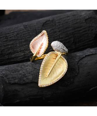 rose gold classy designer ring 2