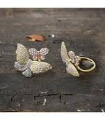 golden beautiful butterfly ring
