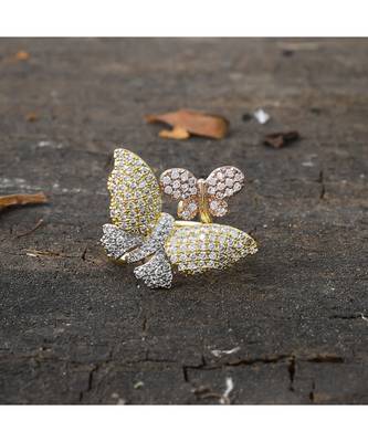 golden beautiful butterfly ring 2