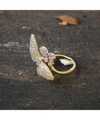 golden beautiful butterfly ring 3