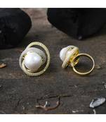 vintage look royal pearl ring