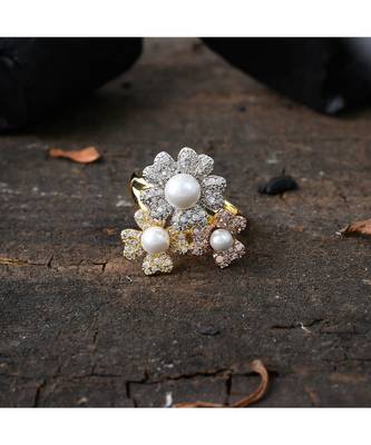 cute elegant flower design beautiful ring 2