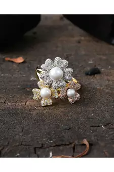 cute elegant flower design beautiful ring