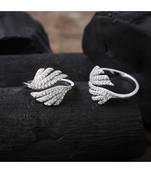 cute silver delicate designer adjustable ring