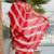 Red and white leheriya tie dye slub cotton saree with zari border along with blouse