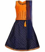 Silver Kraft  Girls Sitched Ethnic Wear For Girls-(gc201y)