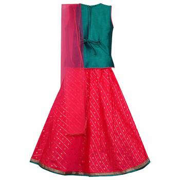 Silver Kraft  Girls Sitched Ethnic Wear For Girls-(gc201grn) 2