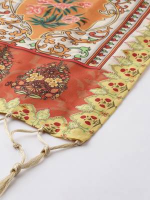 Divaastha Off White Silk Blend Digital Print  Dupattas 2