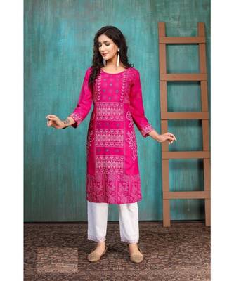 Pure Rayon Bandhani Print Kurta Sets 1