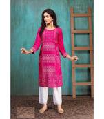 Pure Rayon Bandhani Print Kurta Sets