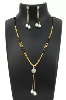 9blings Black zircon   mangalsutra