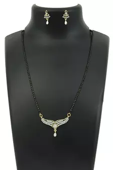 Black zircon   mangalsutra