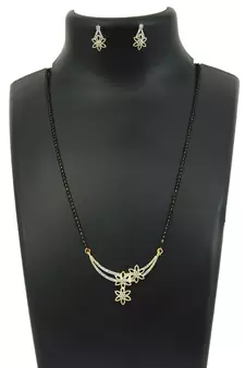  Black zircon   mangalsutra