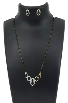 9blings Black zircon   mangalsutra