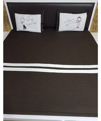 250TC Pure Cotton Fitted King Size Bedsheet With 2 Pillow CoversK3316GC25X_13 1